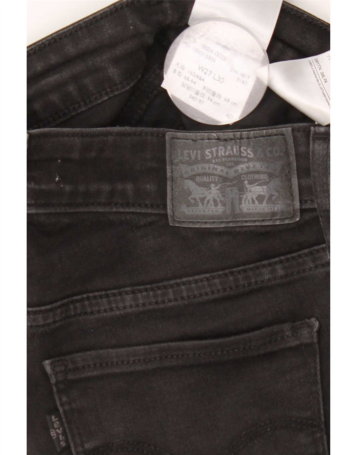 Damskie jeansy Levi's 712 Slim W27 L30 Czarna bawełna