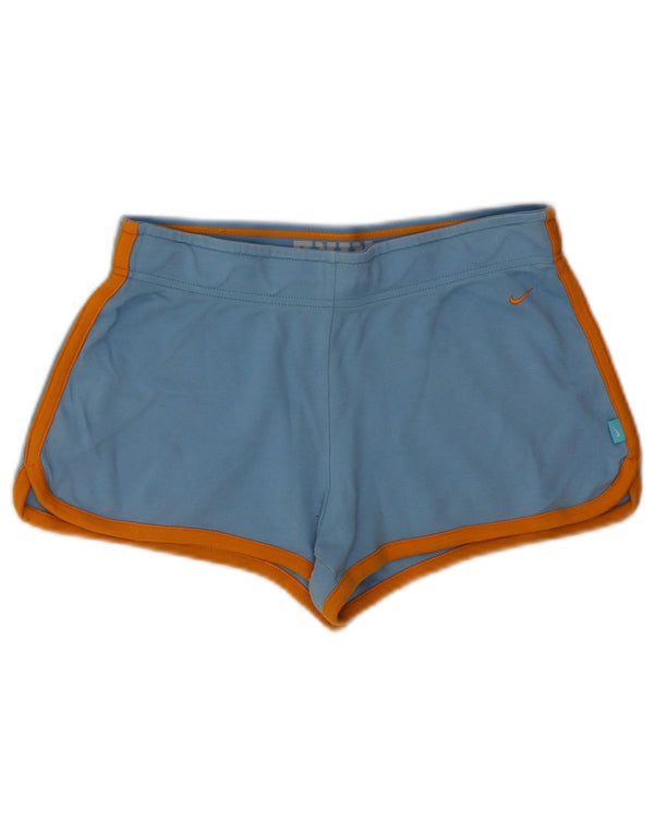 Damskie spodenki sportowe Nike UK 10 Małe, niebieskie, bawełniane
