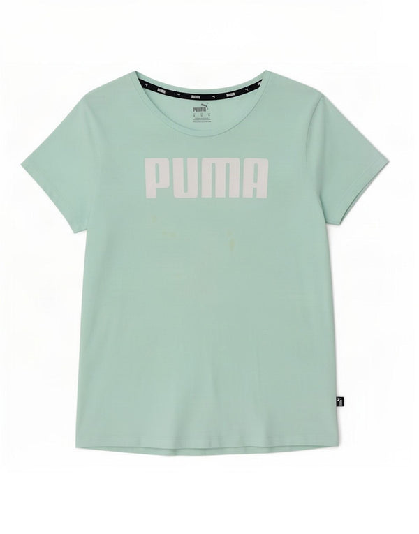 Damska koszulka z grafiką Puma Top UK 12 Średnia turkusowa bawełna