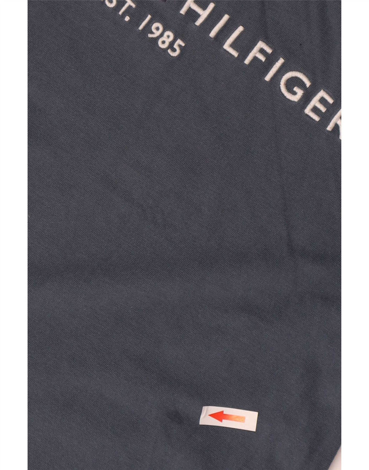 Męska koszulka z grafiką Tommy Hilfiger, średnia szara bawełna
