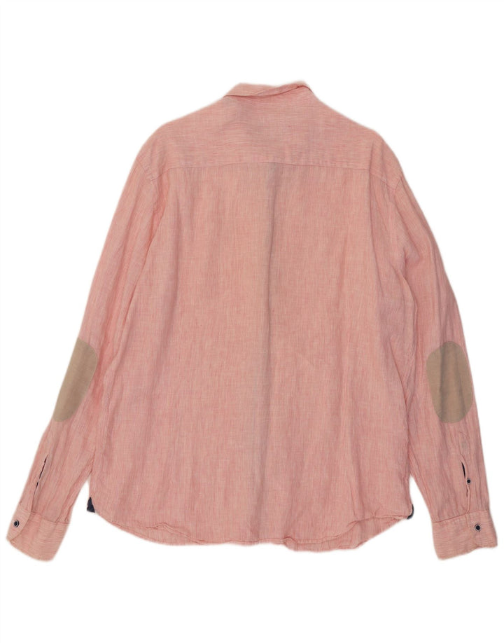 Koszula męska Massimo Dutti 2XL w różowe prążki