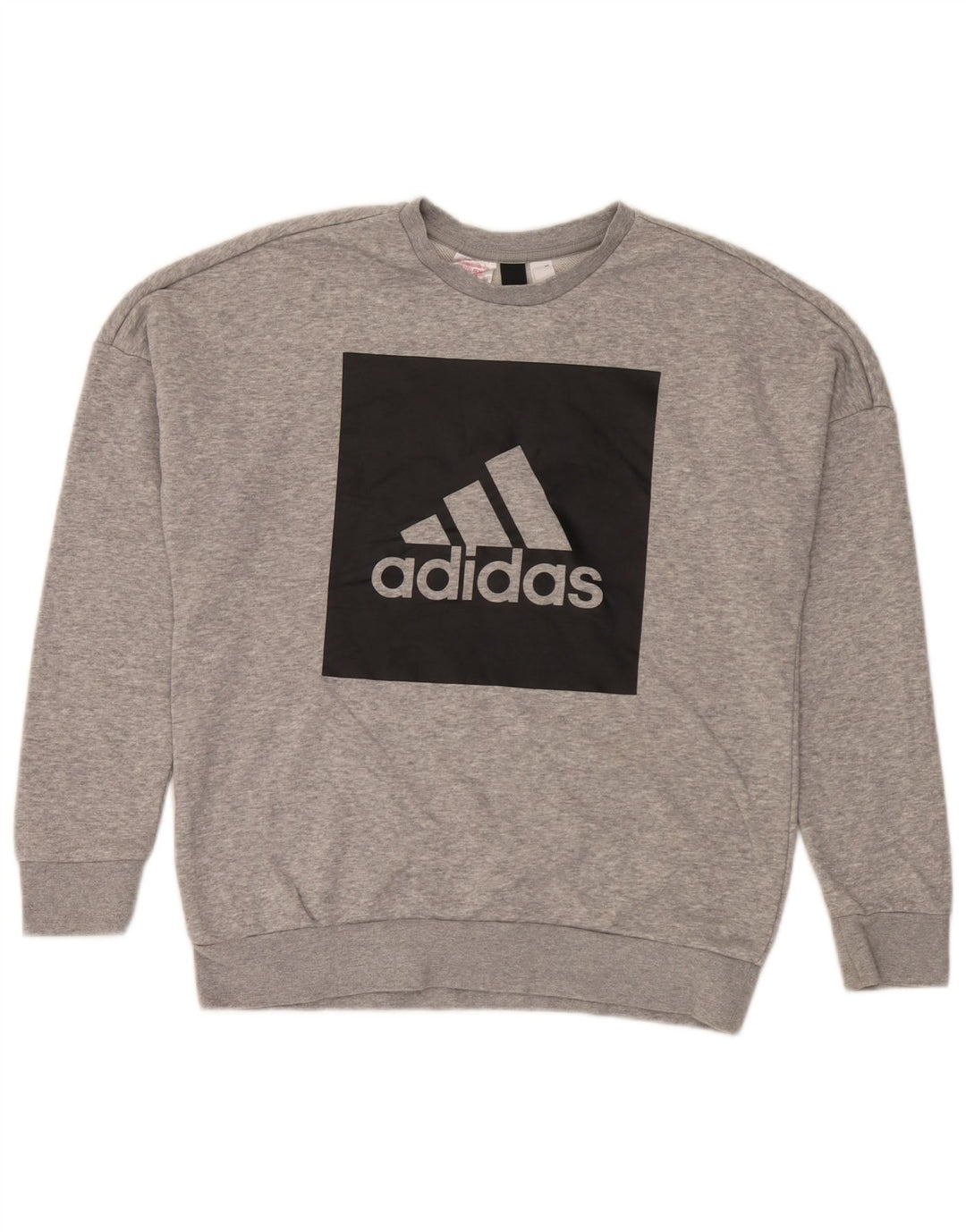 Chłopięca bluza Adidas z grafiką, 13-14 lat, szara bawełna