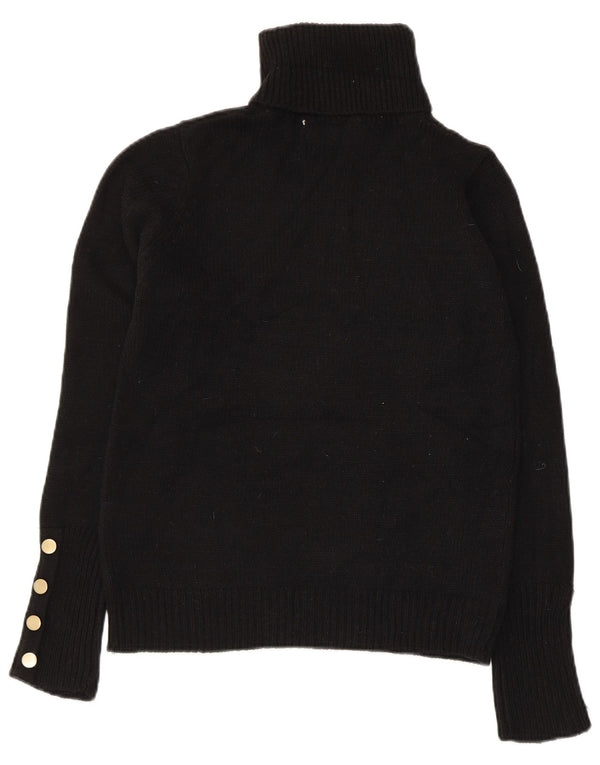 Damski sweter z golfem ZARA UK 12, średni czarny akryl