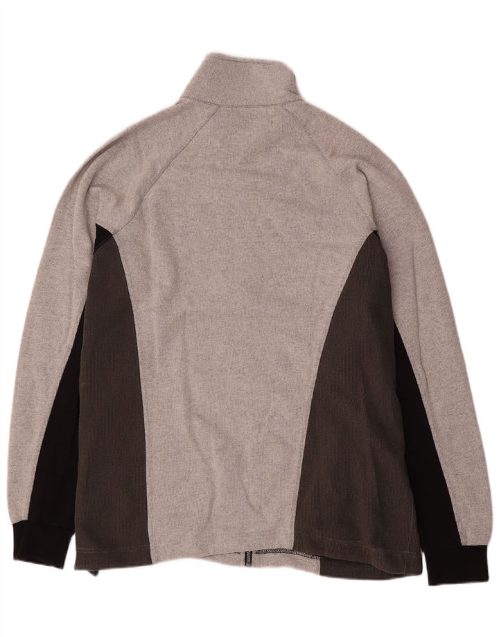 Męska kurtka dresowa ASICS, duża, szara, bawełniana w bloki kolorów