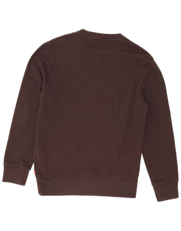 Męska bluza z grafiką Levi's, mała, brązowa, bawełniana