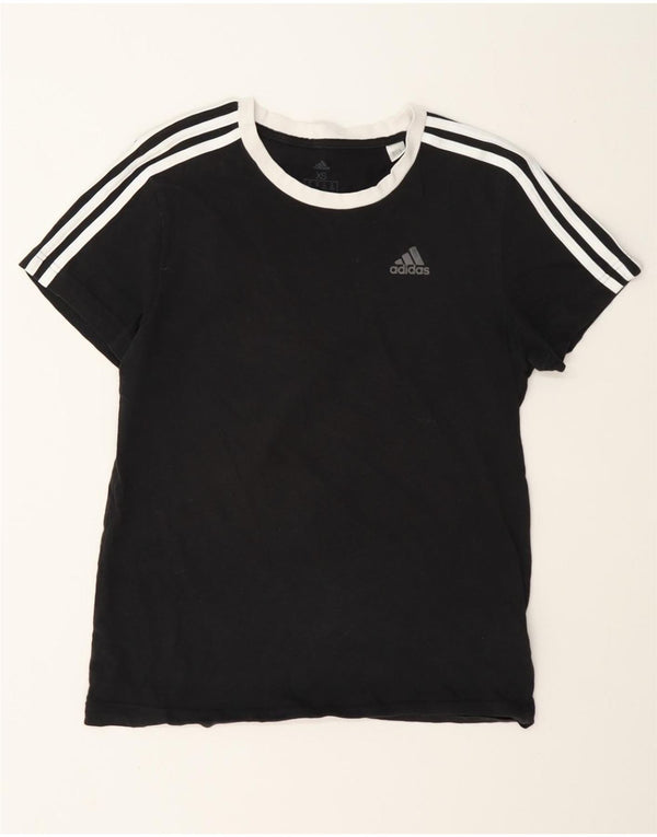 Damska koszulka oversize Adidas Top UK 4/6 XS Czarna bawełna