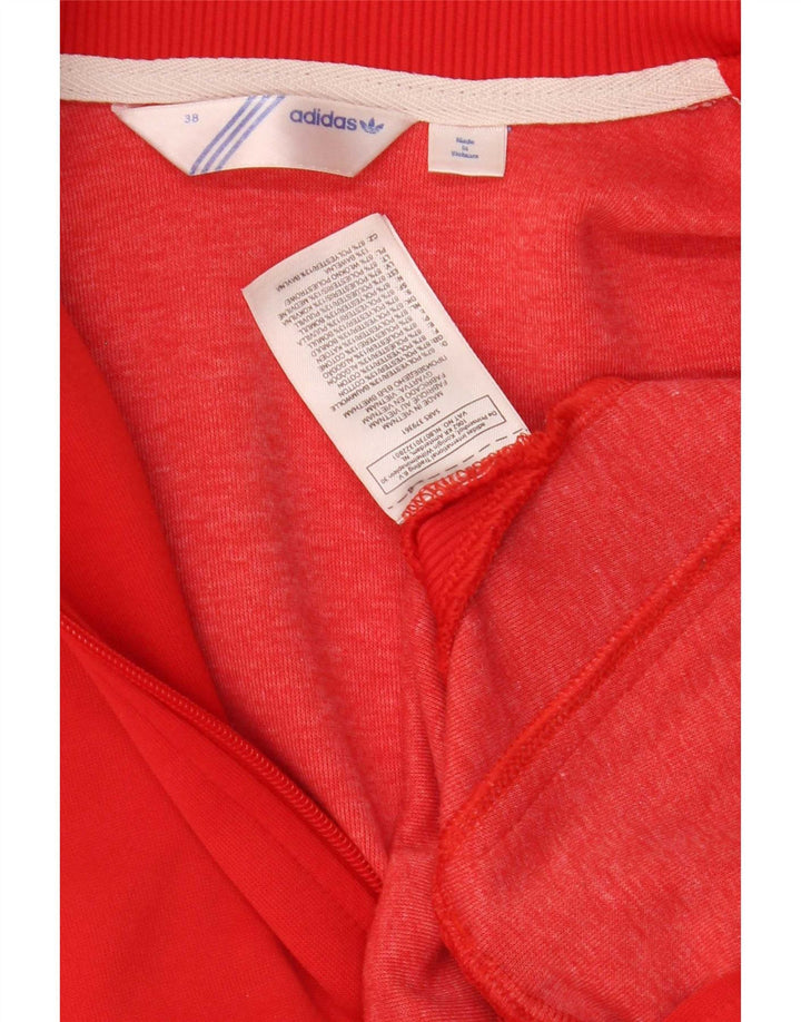 Damski sweter Adidas z grafiką i zamkiem błyskawicznym EU 38, mały, czerwony poliester