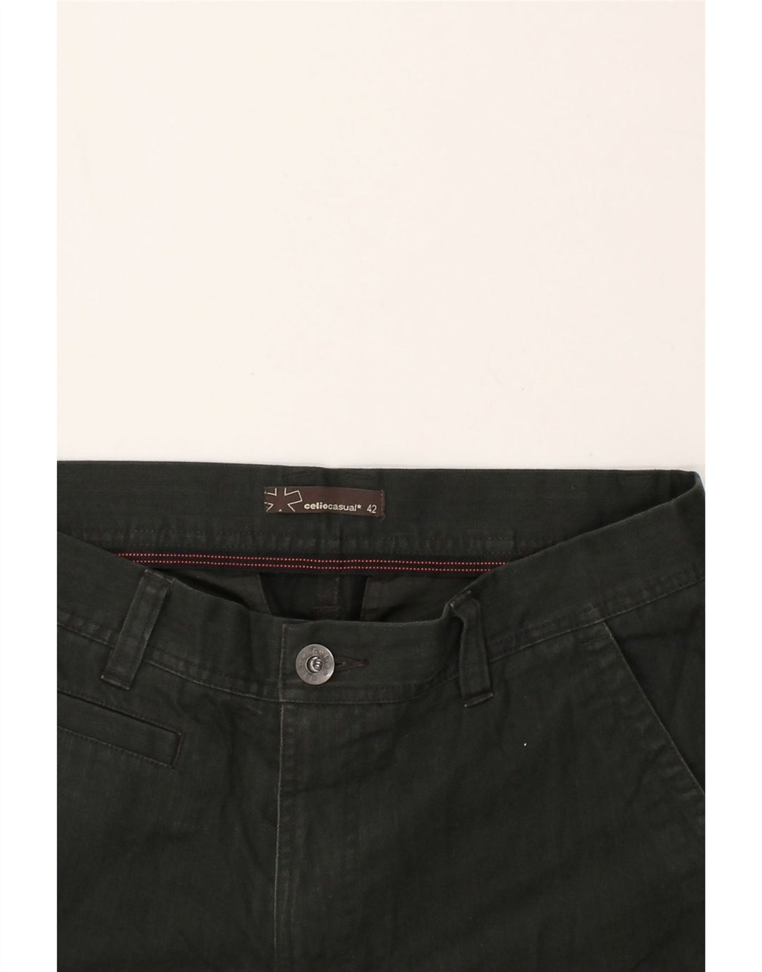 CELIO Womens Slim Cargo Trousers IT 42 Medium W32 L31  Green Cotton | Vintage Celio | Thrift | Second-Hand Celio | Used Clothing | Messina Hembry 