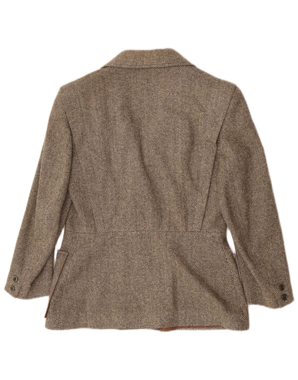 Damska marynarka vintage, UK 12, średnia zieleń w jodełkę