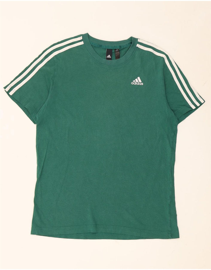 Adidas Męska Koszulka Top Średnia Zielona Bawełna