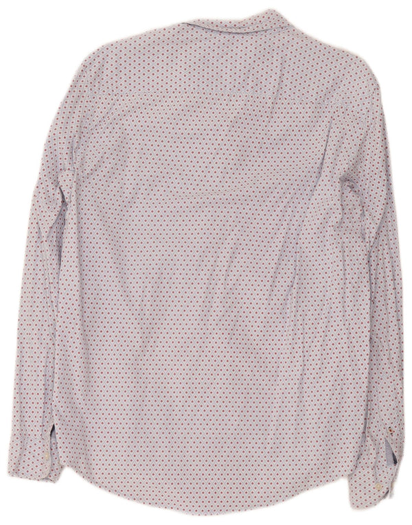 Męska koszula slim fit Tommy Hilfiger, duża, niebieska, z bawełny w kwiaty