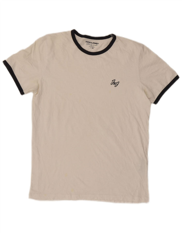 T-shirt męski Jack & Jones, bawełniany, w średnie białe paski