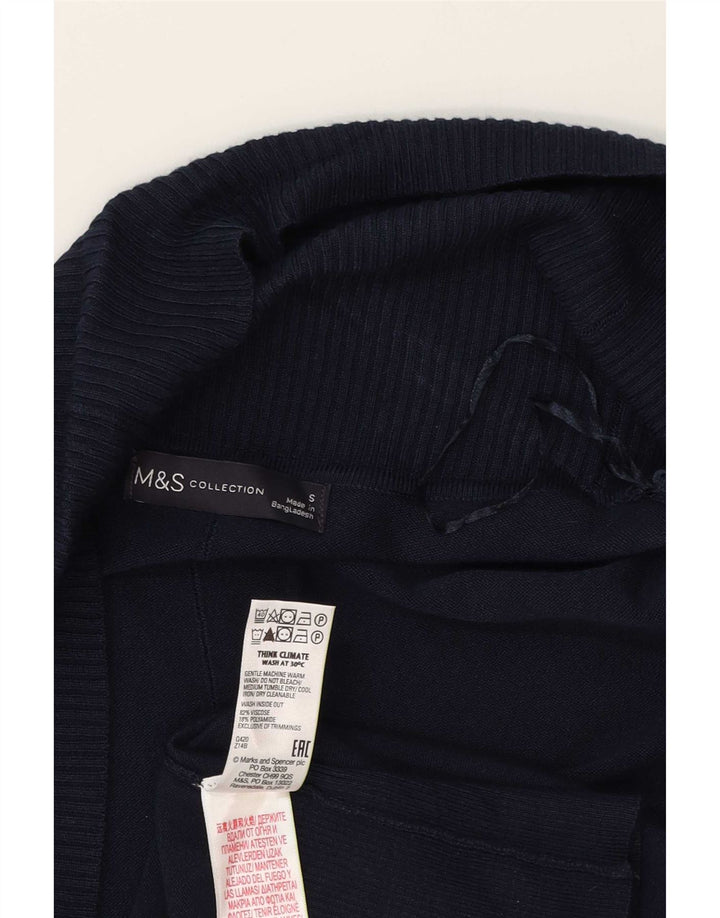 Marks & Spencer Damski sweter rozpinany UK 10 Small, granatowy, wiskoza