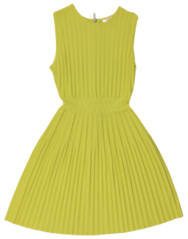 Damska sukienka sweterkowa bez rękawów TED BAKER, rozmiar 2, mała, zielona wiskoza