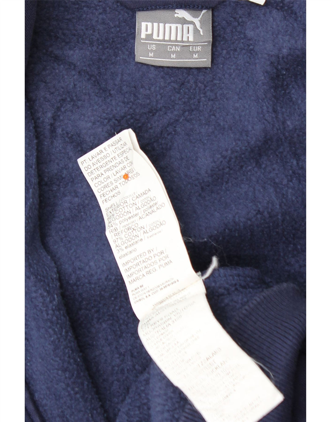 PUMA Mens Graphic Tracksuit Top Jacket Medium Navy Blue Cotton Vintage Puma and Second-Hand Puma from Messina Hembry 