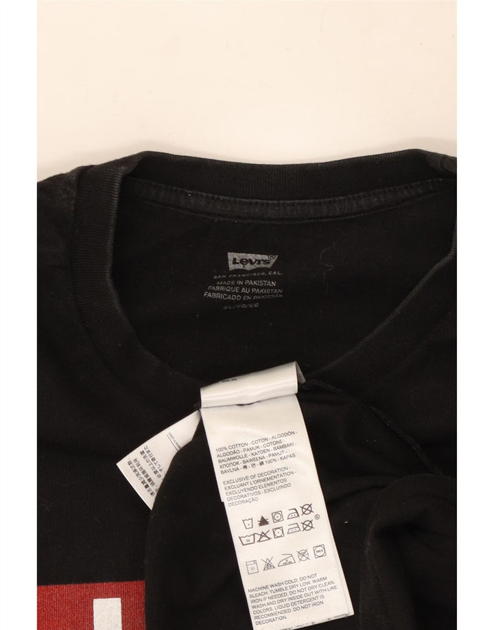 Męska koszulka z grafiką Levi's Top XL, czarna bawełna