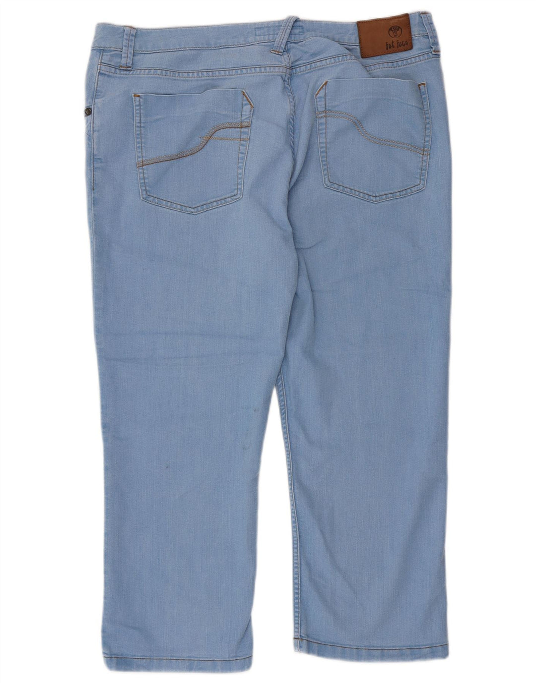 Damskie jeansy przycięte FAT FACE UK 18 XL W36 L22 Niebieskie bawełniane