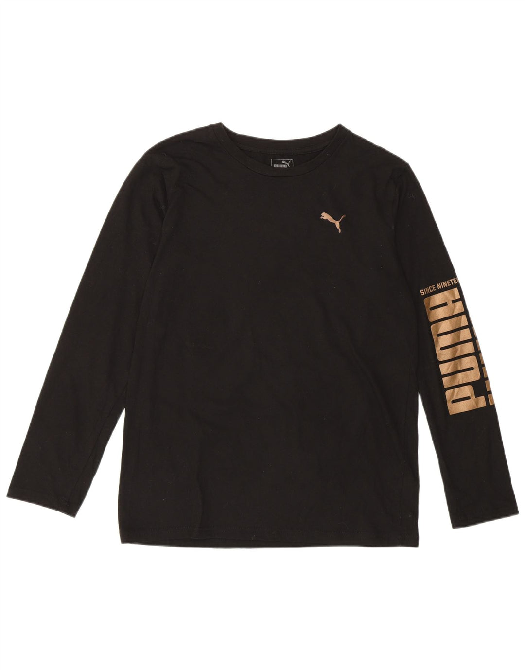 Dziewczęca koszulka z grafiką PUMA z długim rękawem 15-16 lat XL, czarna bawełna