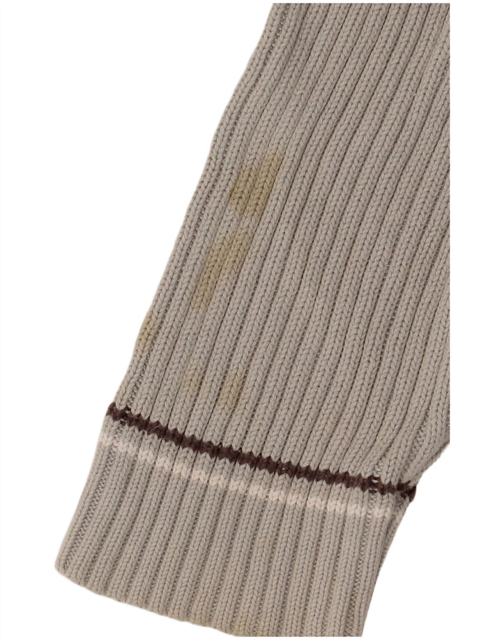 Męski sweter z wycięciem pod szyją Kickers Średnioszary, bawełniany blok kolorów