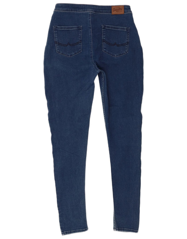 Damskie jeansy Superdry Evie Jegging Skinny W30 L30 Niebieskie, bawełniane