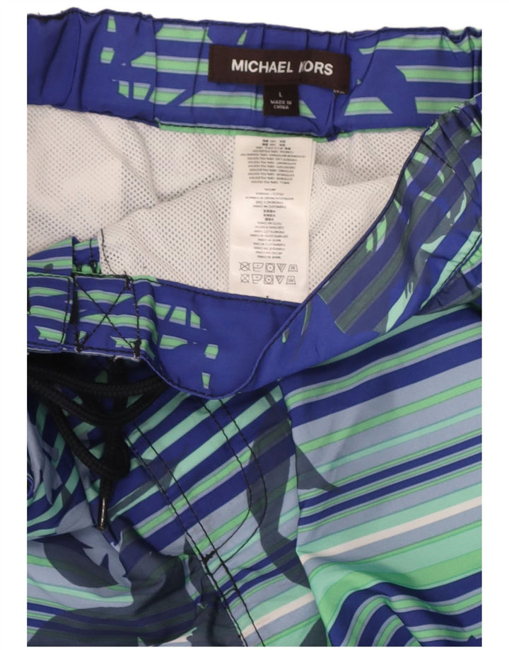 Męskie spodenki kąpielowe Michael Kors, duży, niebieski, kwiatowy poliester