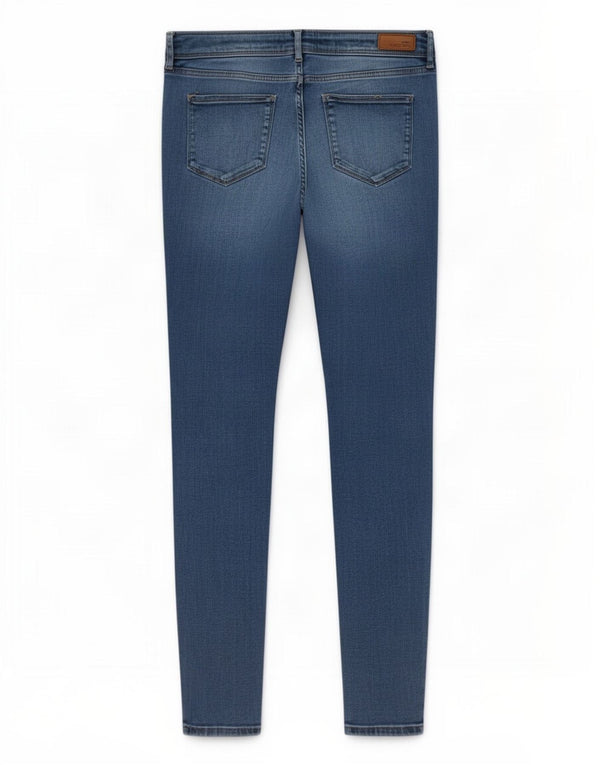 Damskie jeansy skinny Fat Face Jegging UK 12 Medium W30 L30 Niebieska bawełna