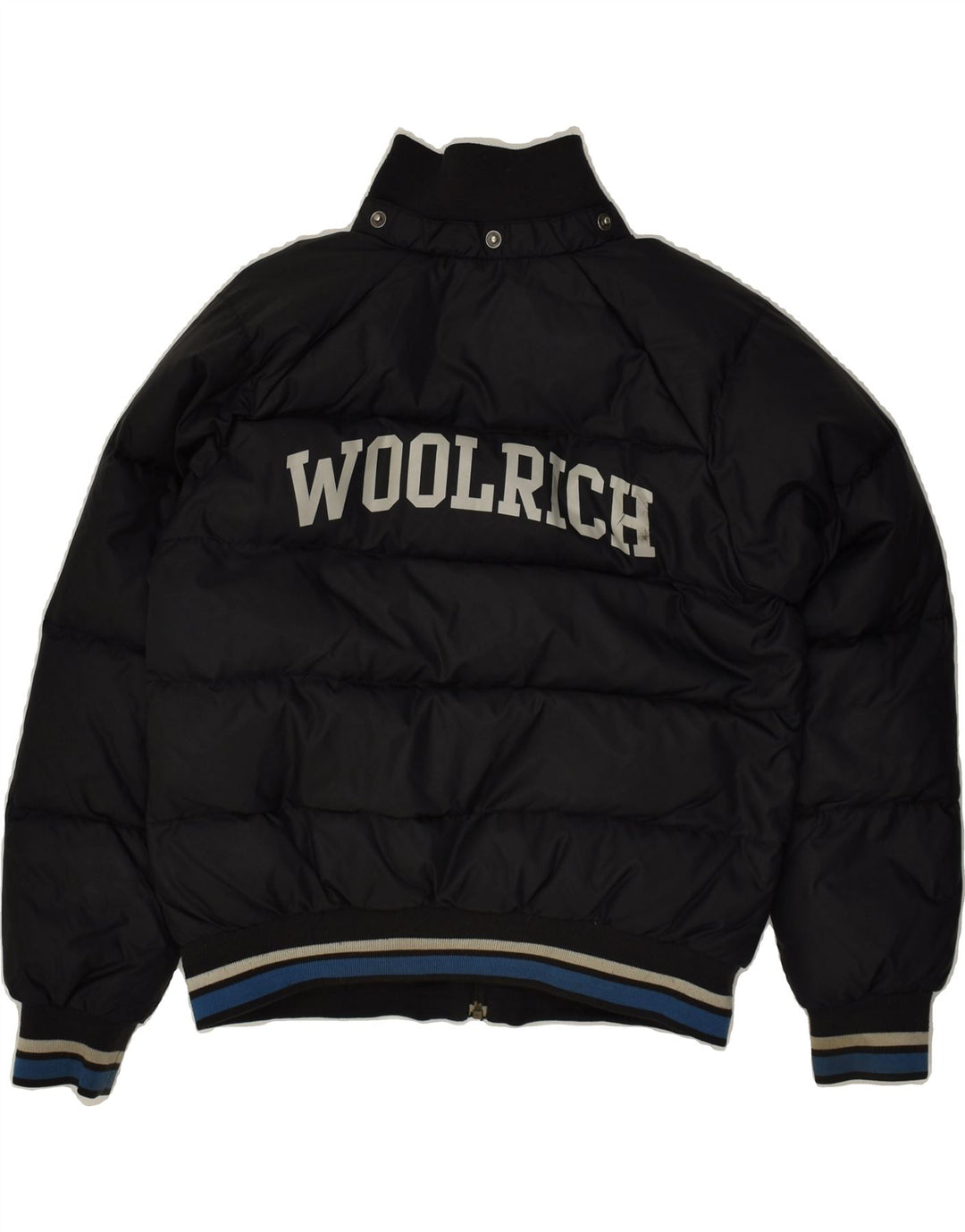 WOOLRICH Boys Graphic Padded Jacket 9-10 Years Black Nylon | Vintage Woolrich | Thrift | Second-Hand Woolrich | Used Clothing | Messina Hembry 