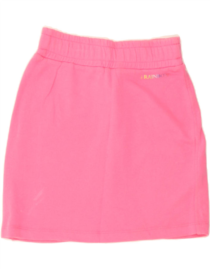 VINTAGE Womens A-Line Skirt Small W27 Pink Cotton Vintage Vintage and Second-Hand Vintage from Messina Hembry 