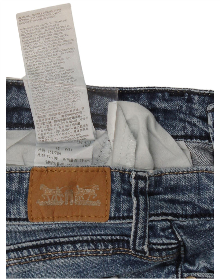 Damskie jeansy Capri LEVI'S US 12 Large W31 L18 Niebieska bawełna