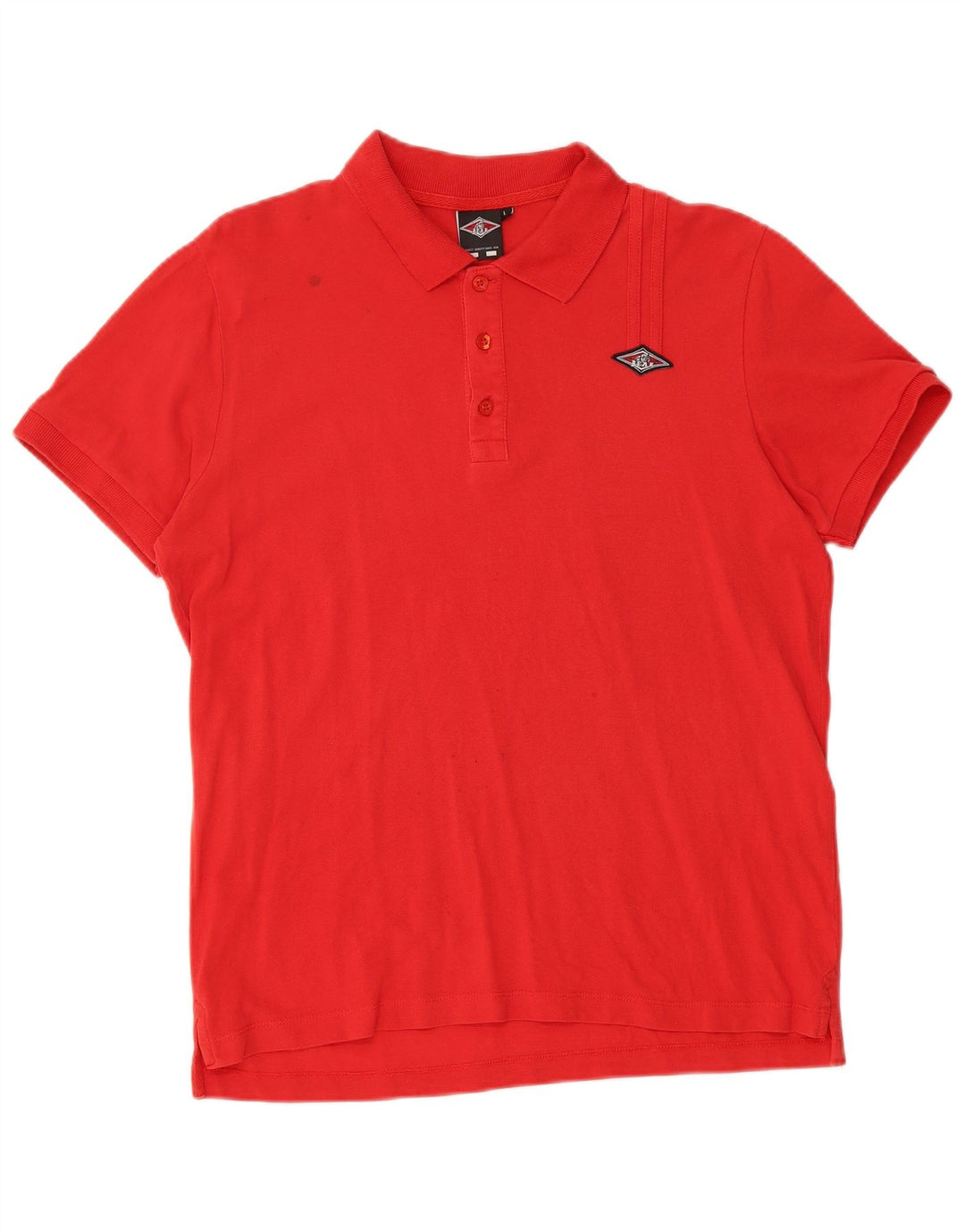BEAR Mens Polo Shirt Large Red Cotton