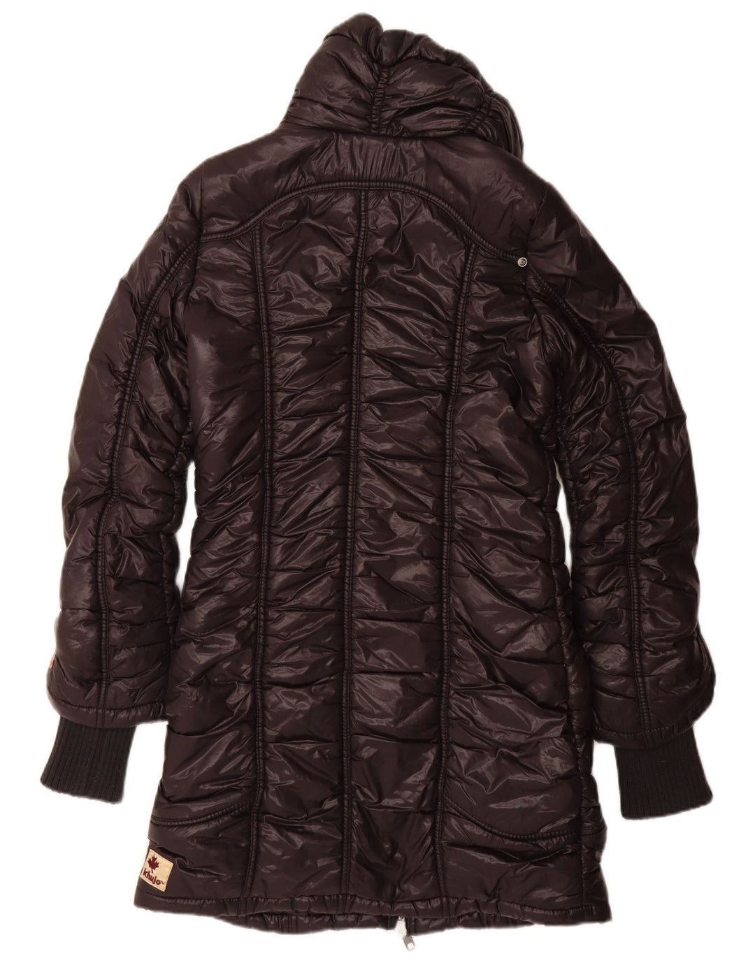 Damski płaszcz ocieplany KHUJO UK 12, średni czarny nylon