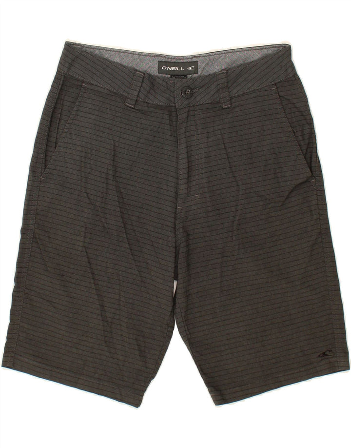 O'NEILL Mens Chino Shorts W30 Medium  Grey Striped Polyester Vintage O'Neill and Second-Hand O'Neill from Messina Hembry 