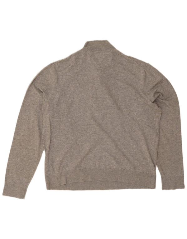 Męski sweter zapinany na guziki Tommy Hilfiger 2XL Szara bawełna