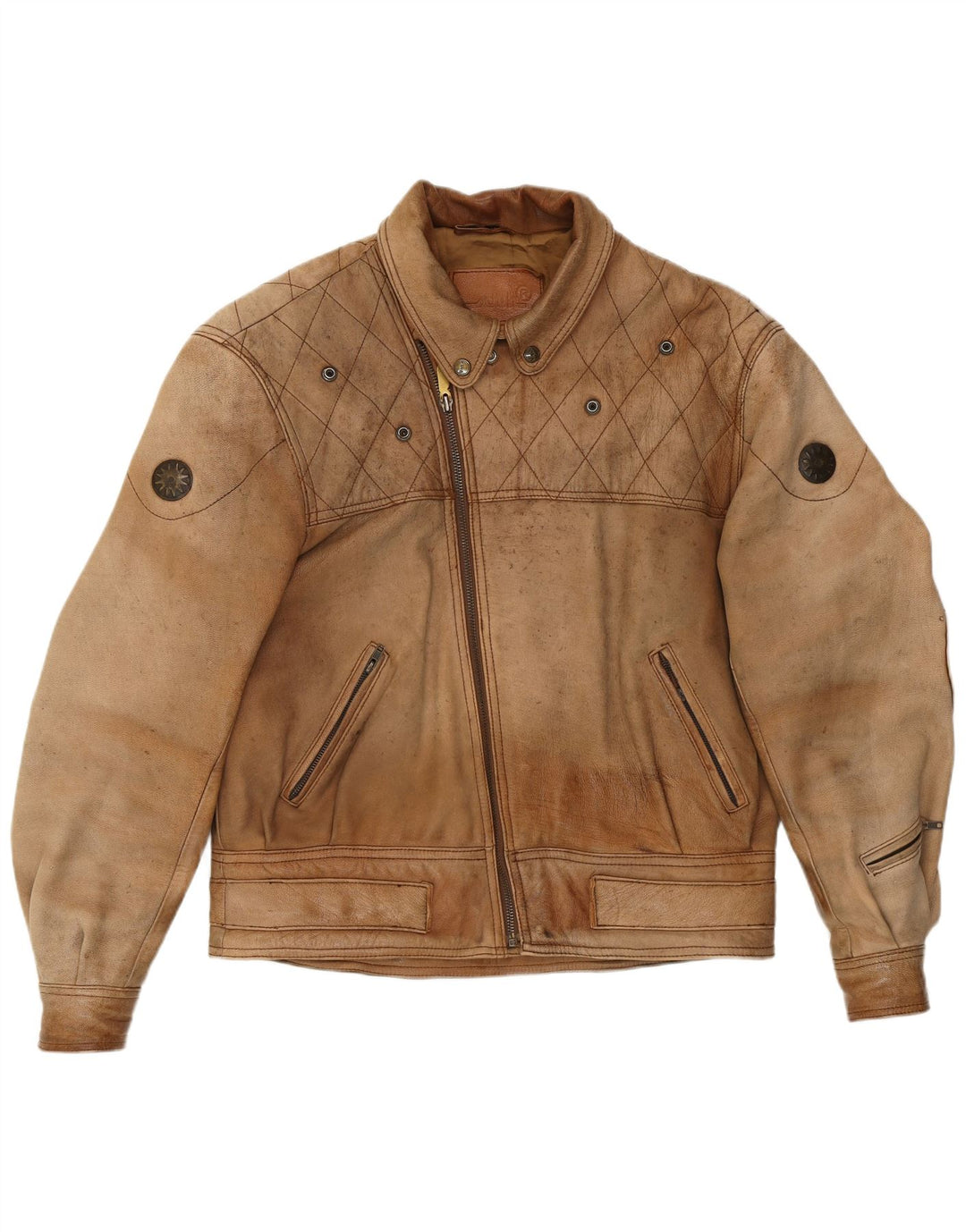 Męska kurtka skórzana Schuh UK 42 XL Brązowa skóra