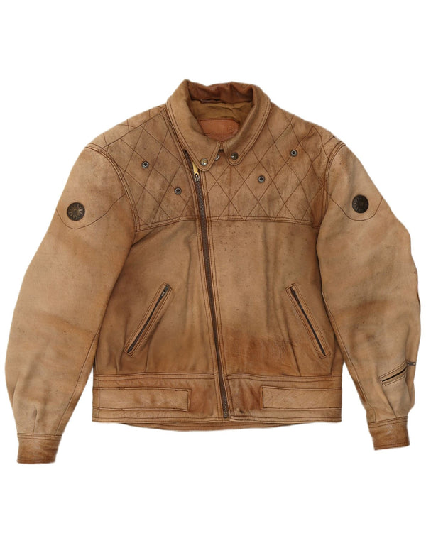 Męska kurtka skórzana Schuh UK 42 XL Brązowa skóra