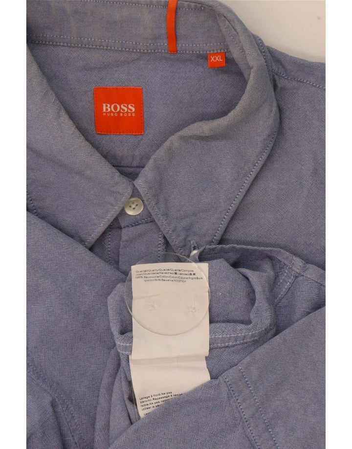 Koszula męska Hugo Boss 2XL niebieska bawełniana