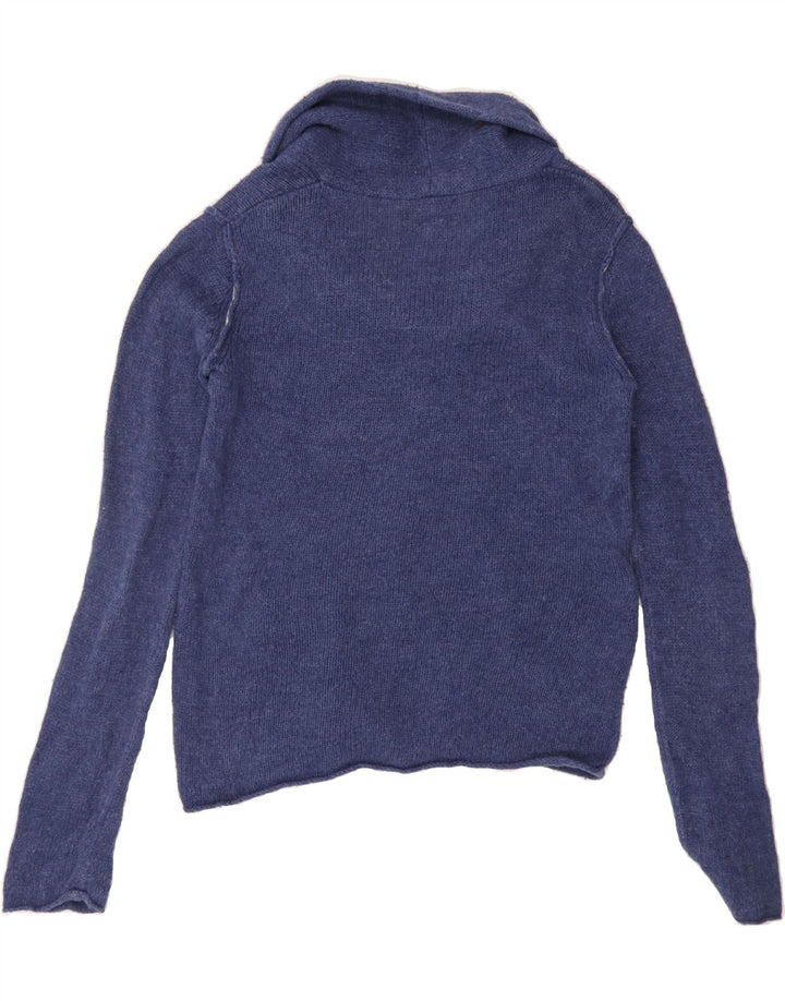 CONVERSE Womens Roll Neck Jumper Sweater UK 14 Medium Navy Blue Ramie Vintage Converse and Second-Hand Converse from Messina Hembry 
