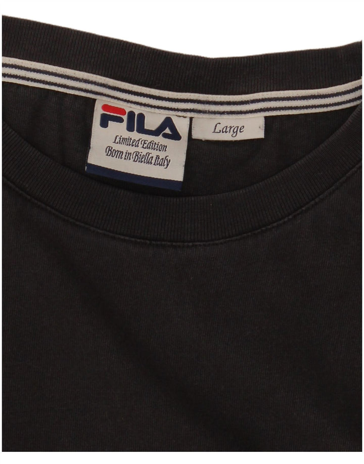 Męski T-shirt z grafiką Fila z limitowanej edycji, duży, czarny