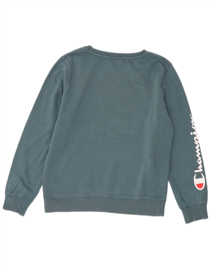 Damska bluza z grafiką Champion UK 14, średnia niebieska bawełna