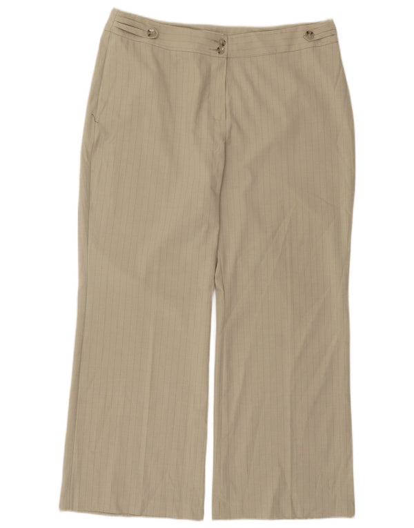 Spodnie damskie Marks & Spencer UK 16 Large W34 L28 Beżowe prążki