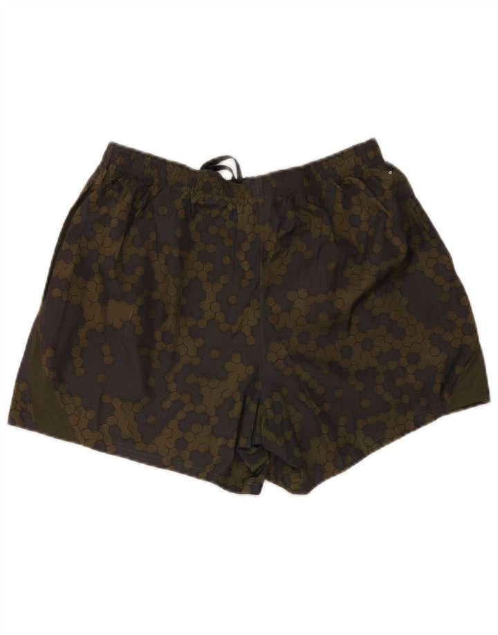Męskie spodenki kąpielowe New Balance, średni khaki, geometryczny poliester