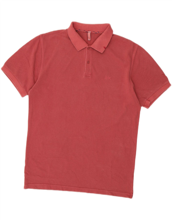 Męska koszulka polo SUN68 XL, różowa