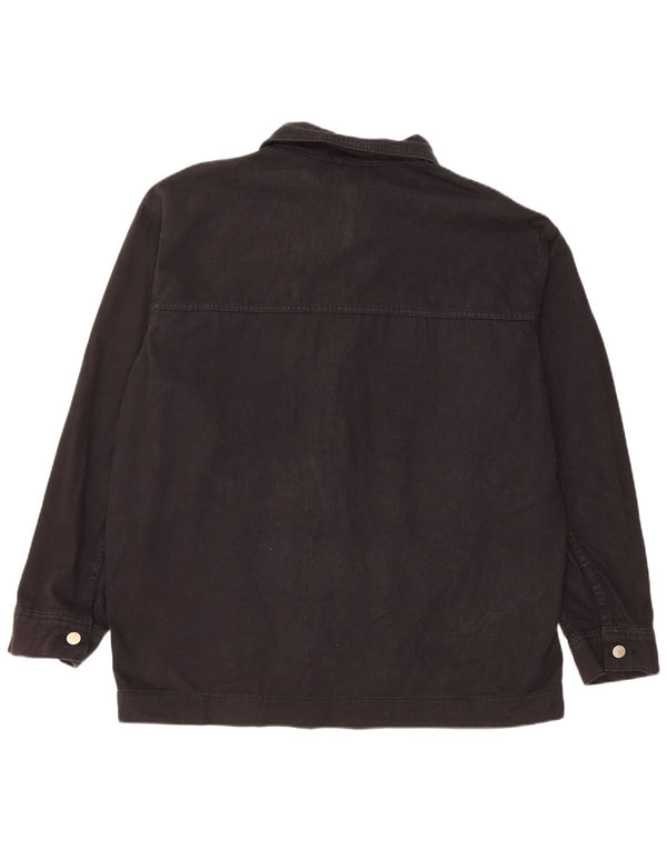 Damska kurtka jeansowa oversize Topshop UK 16, duża, czarna, bawełniana