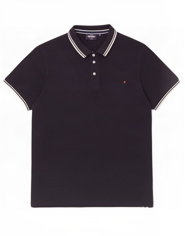 Męska koszulka polo Superdry 3XL, granatowa, bawełniana
