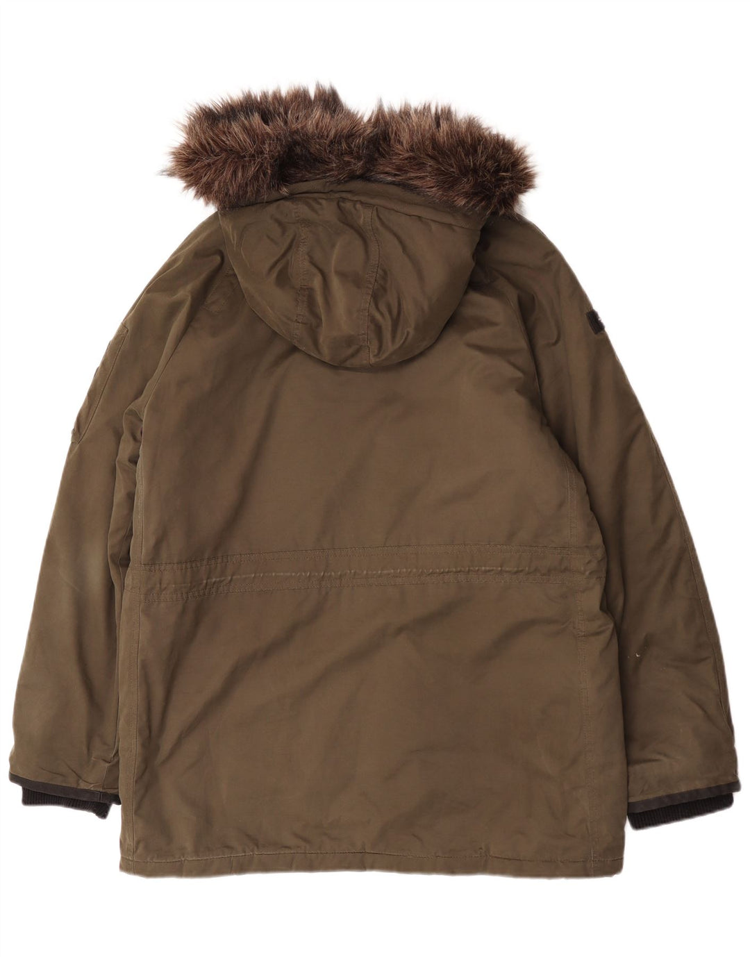 Męska kurtka parka z kapturem Superdry UK 40, duża, poliester khaki