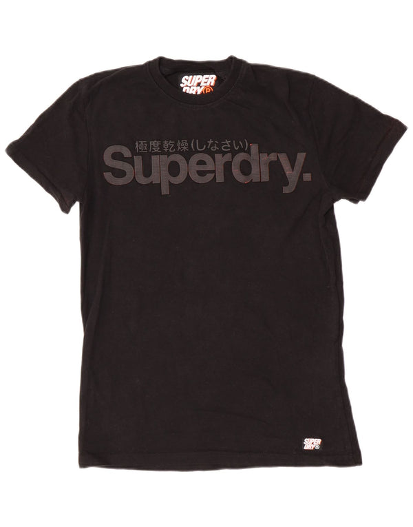 Męski T-shirt z grafiką Superdry, mały, czarny, bawełniany