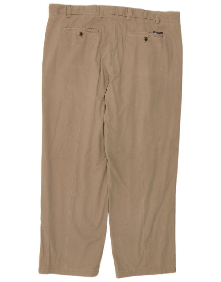 Męskie proste spodnie chino Eddie Bauer W40 L30 beżowe