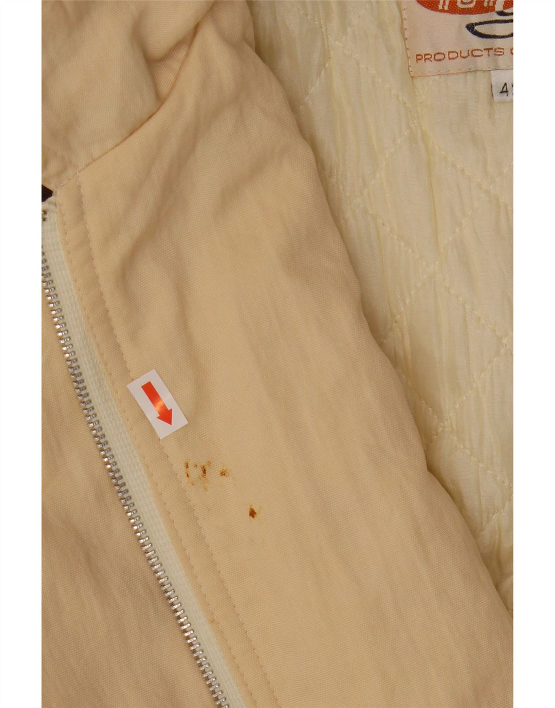 Vintage damska kurtka parka z kapturem IT 42 średni beż