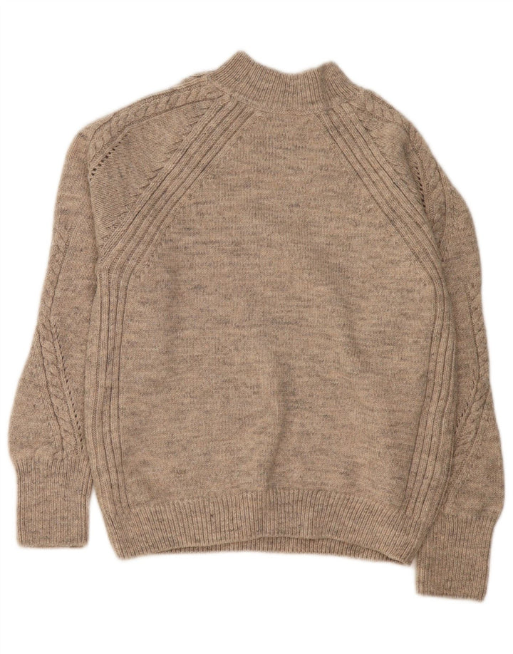 Marks & Spencer Damski sweter z golfem, UK 10, mały beż