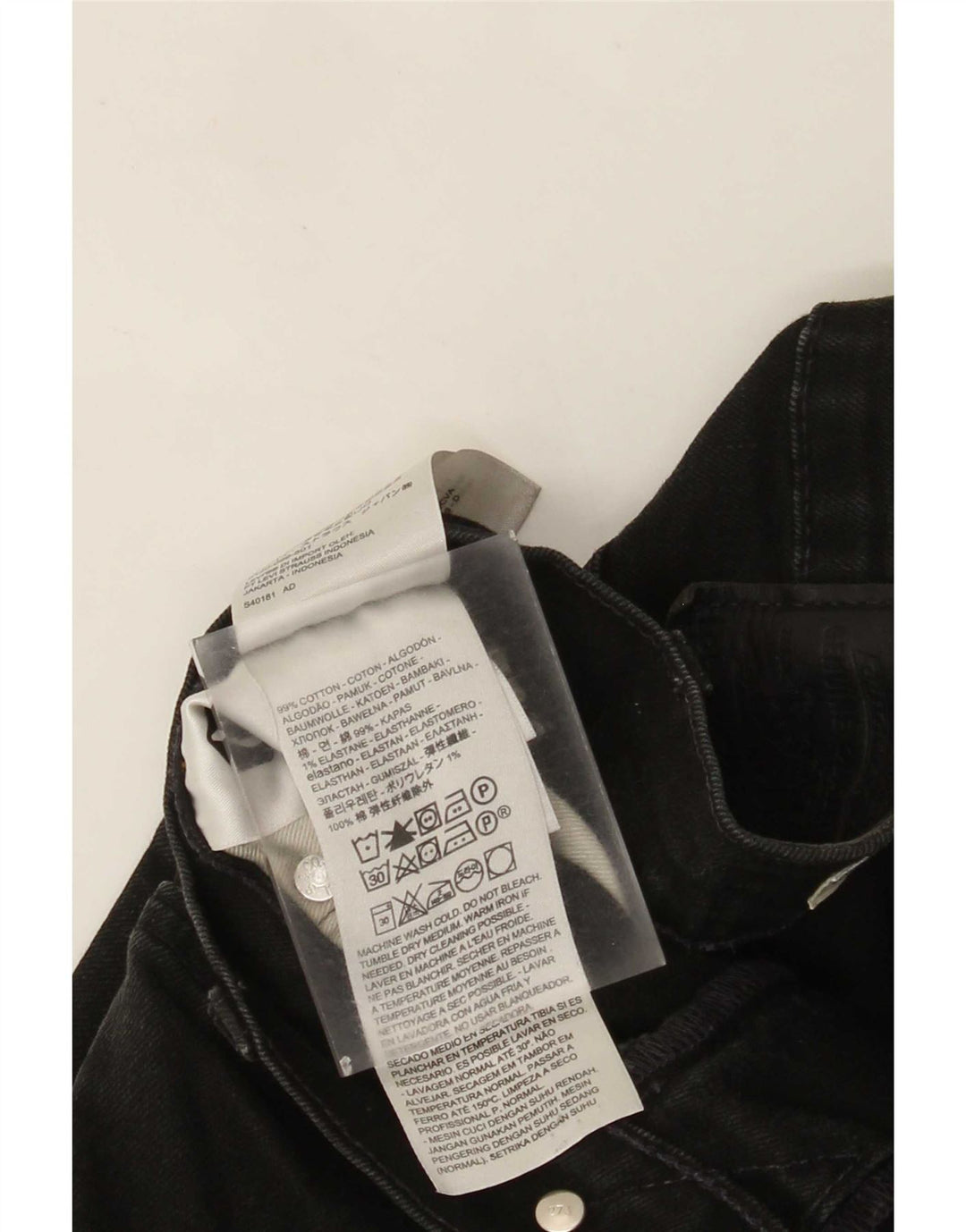 Męskie jeansy Levi's 502 Tapered W32 L32 Czarna bawełna